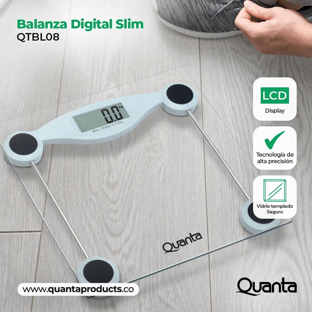 Balanza Digital Quanta Slim 180Kg QTBL08.